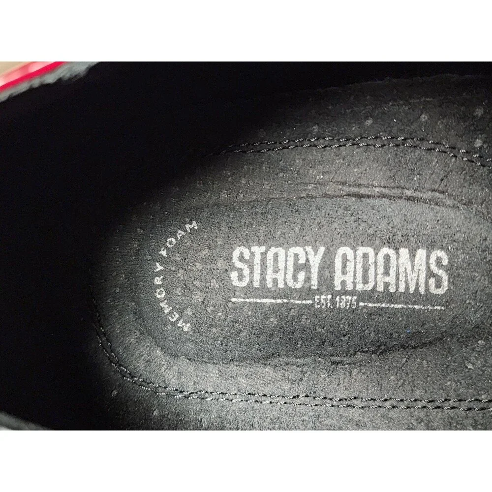 Stacy Adams Gala Cap Toe Oxfords Red Patent Leather Size 15 Tuxedo Shoe